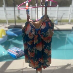 Floral Print Swim Top